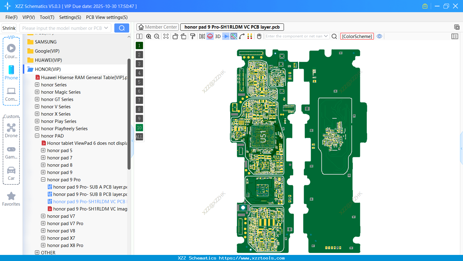 Honor Pad 9 Pro-SH1RLDM VC PCB Layer